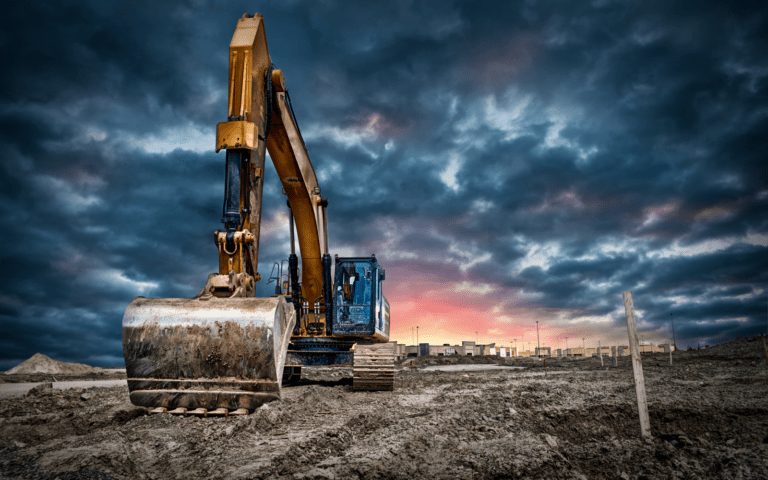 Excavator or Digger in Action