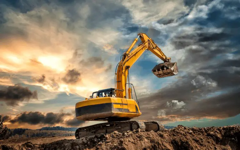 Digger or Excavator in Action